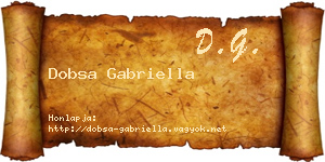 Dobsa Gabriella névjegykártya